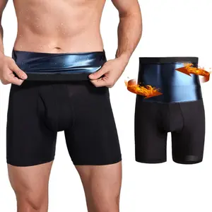 Men's Hot Thermo Sweat Sauna Short Pants Sauna Leggings Compression Hight Waist Pants Workout Body Shaper