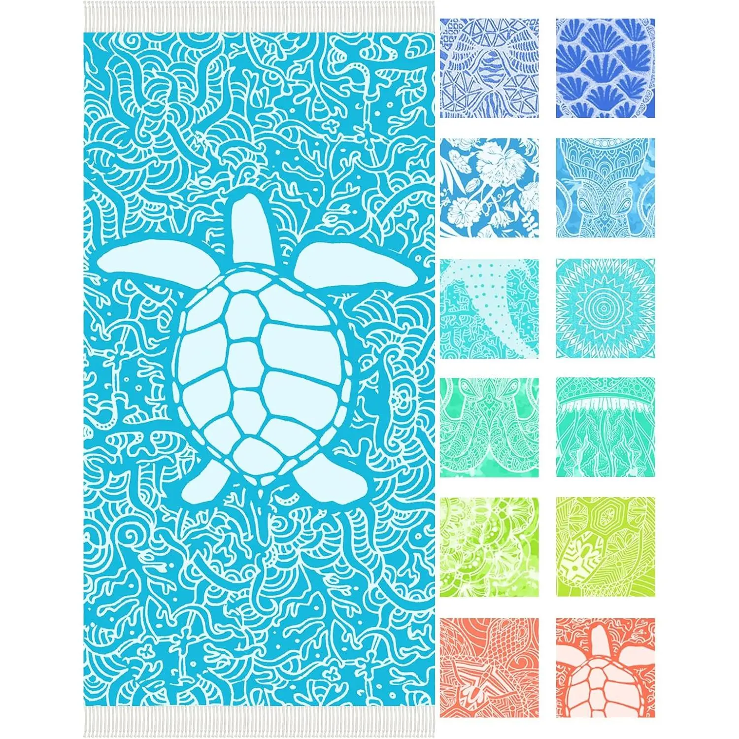 Thin Turkish Beach Towel Lightweight Soft Cotton Extra Large XL Oversized Sand Free Sandproof Absorbent Quick Dry Towels Cloud Bath Pool Travel Compact Essentials Accessories for Adult Gifts