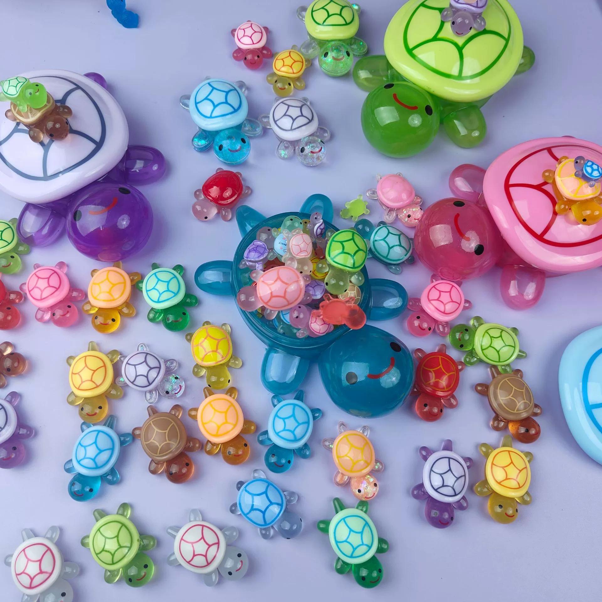 30pcs/16pcs Toddler-Safe Mini Resin Turtle Figurine Set, Night Light Feature, Non-Electric, Featherless Design, Party Favors & Decorations, Home Decor Ornament