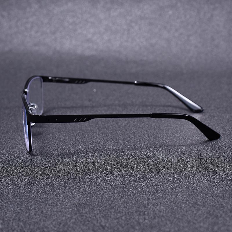 Mens Metal Reading Glasses Frame High Quality Square Presbyopic Spectacles Eyeglasses With Blue Light Lens+1.0 To +4.0