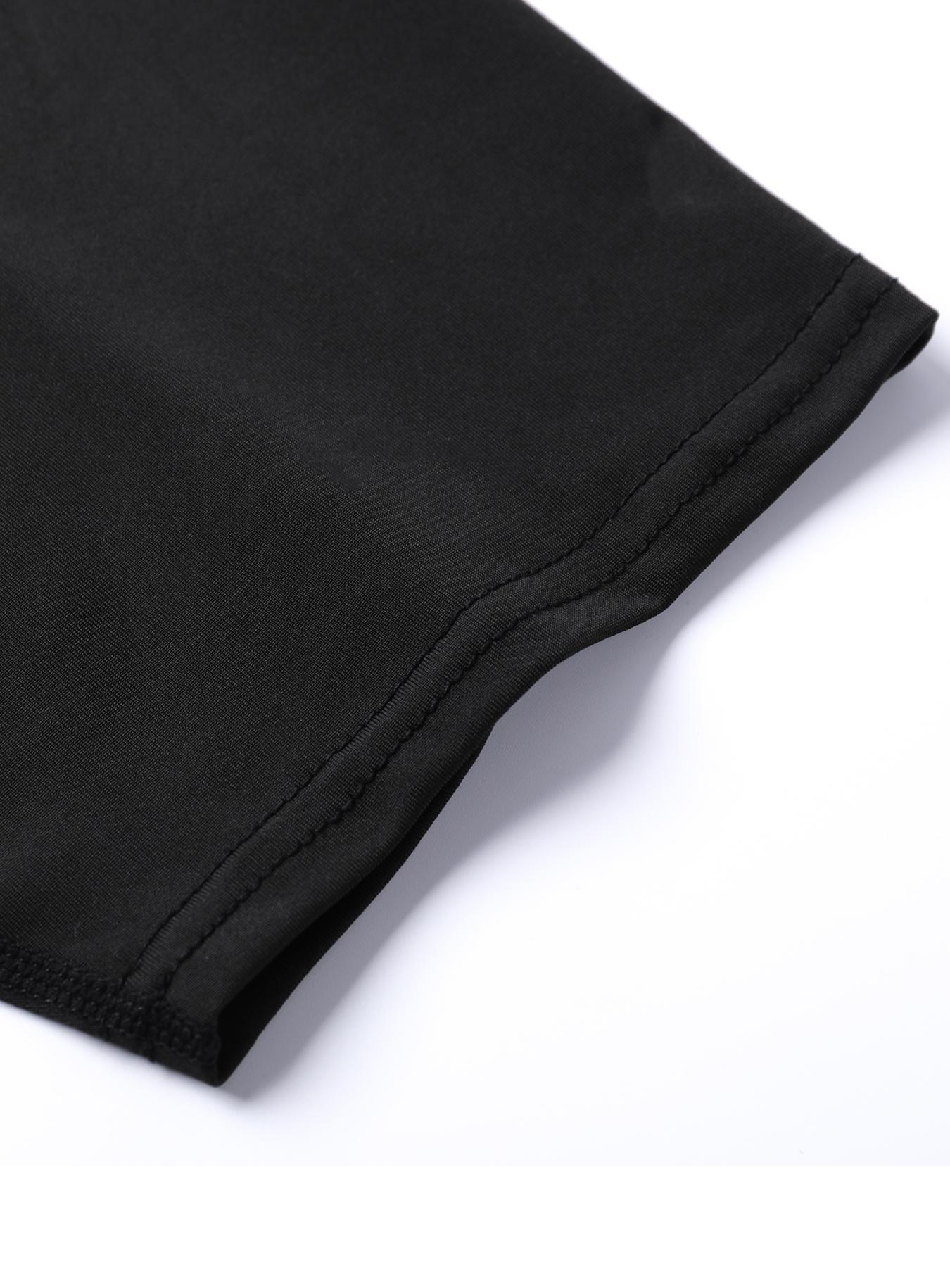 Men's Round Neck Sports Tee, Summer Clothes Tight Athletic Compression Shirts Quick Drying Breathable Crew Neck Short Sleeve T-shirt for Gym Workout Running, Casual Sporty Top