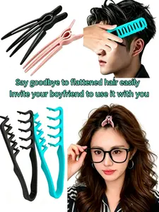 3-Piece High Crown Volumizing Set, Hair Styling Kit, Textured Hair Comb, Root Lifter, Bang Cover, Invisible Clip, Styling Tools for Men