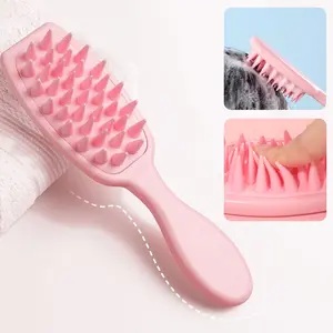 Silicone Scalp Massage Hair Brush, Long Handle Hair Cleaning Brush, Promotes Hair Growth And Removes Dandruff, Home Use Shampoo Brush