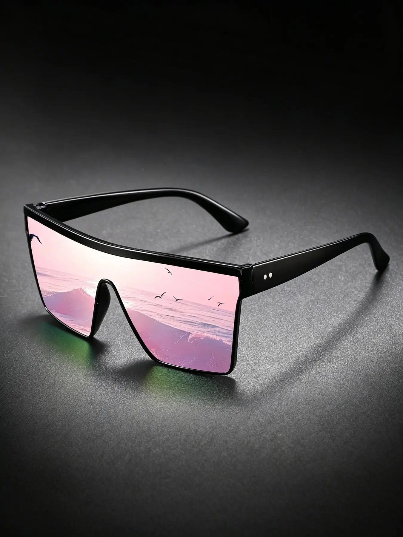 1/3pcs Large Frame One-Piece Goggles, Unisex Sunglasses, Anti-Glare, Car Driving Glasses, Elegant Style, All Seasons, Decorative Lens