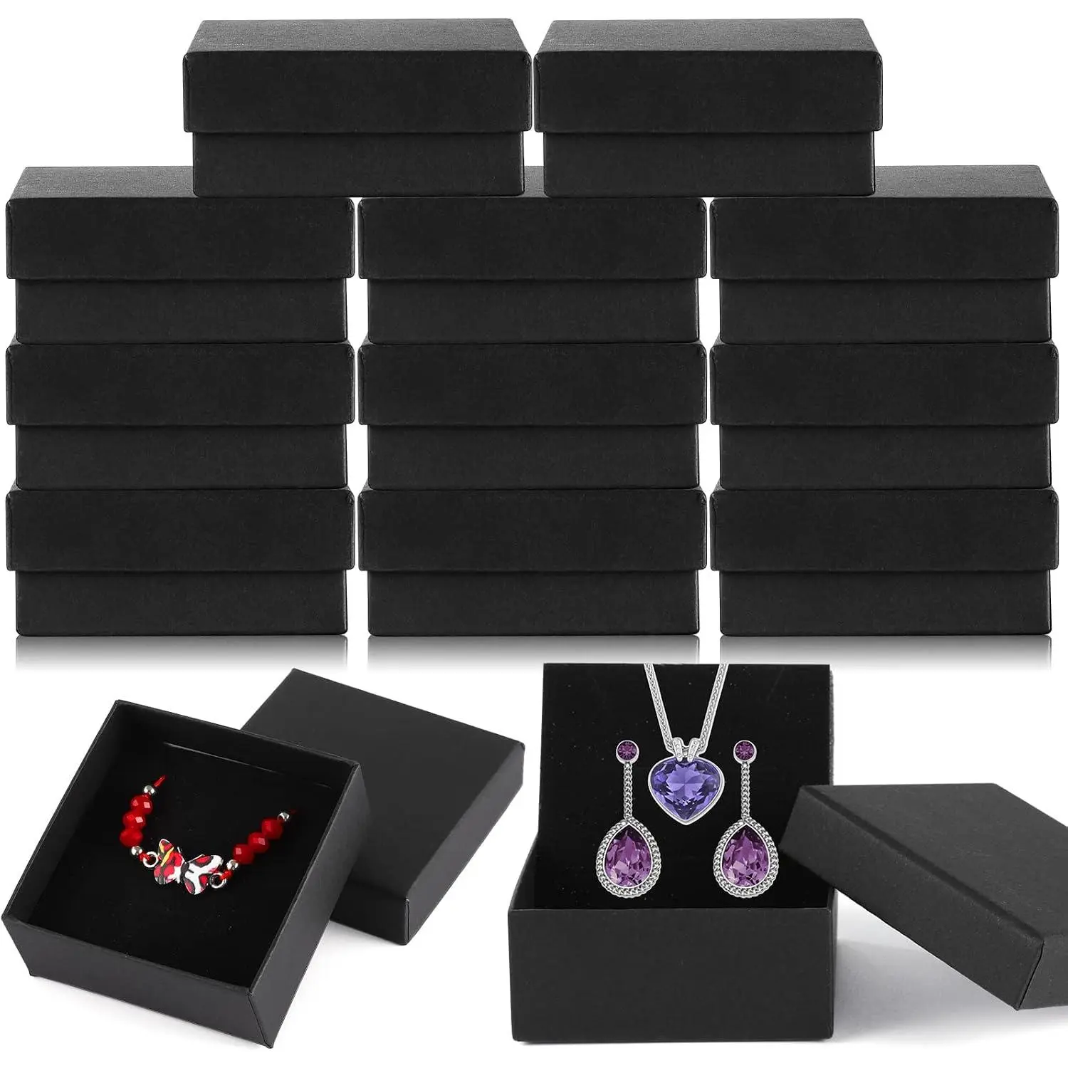 12 count   Boxes Small  Boxes for Necklace Ring Earring  Storage Box  Filled Earring Boxes   Organizer for Valentine's Day, Mother's Day