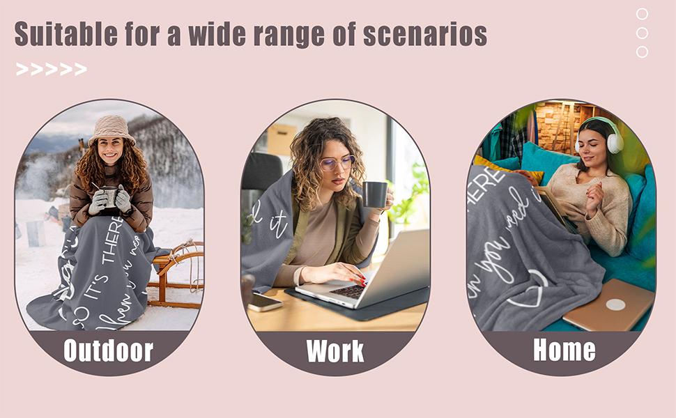 Get Well Gifts for Women/Men, Birthday/Inspirational/Sympathy/Thinking of You Gifts for Women/Men/Daughter/Son/Mom/Dad Feel Better Healing Blanket Grey