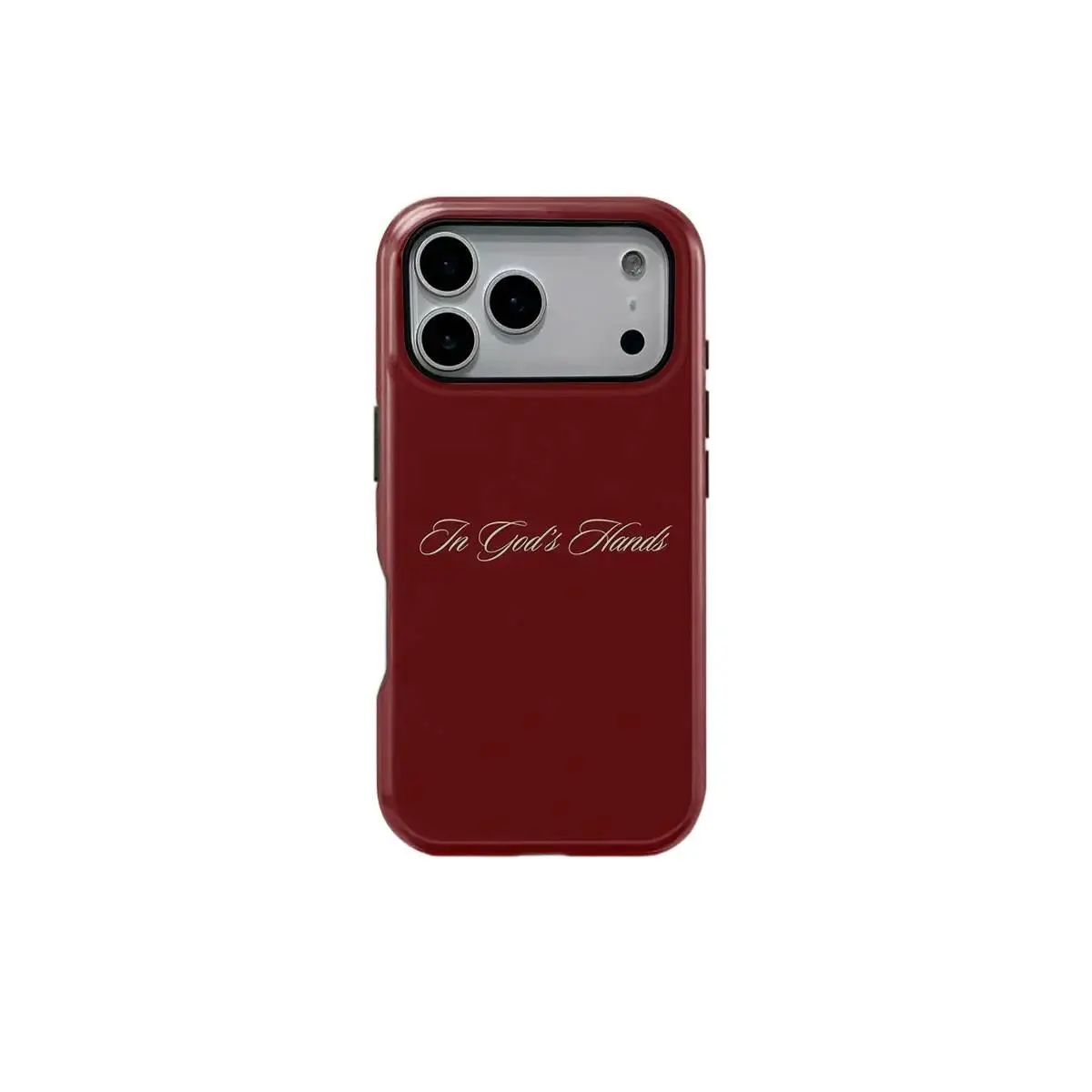 1PC In God's Hands Text Print Phone Case, Rugged Shockproof Protector 2in1 Protective Cover, Shockproof Cellphone Casing for iPhone 17 16 15 14 13 12 Pro Max, Case Accessories