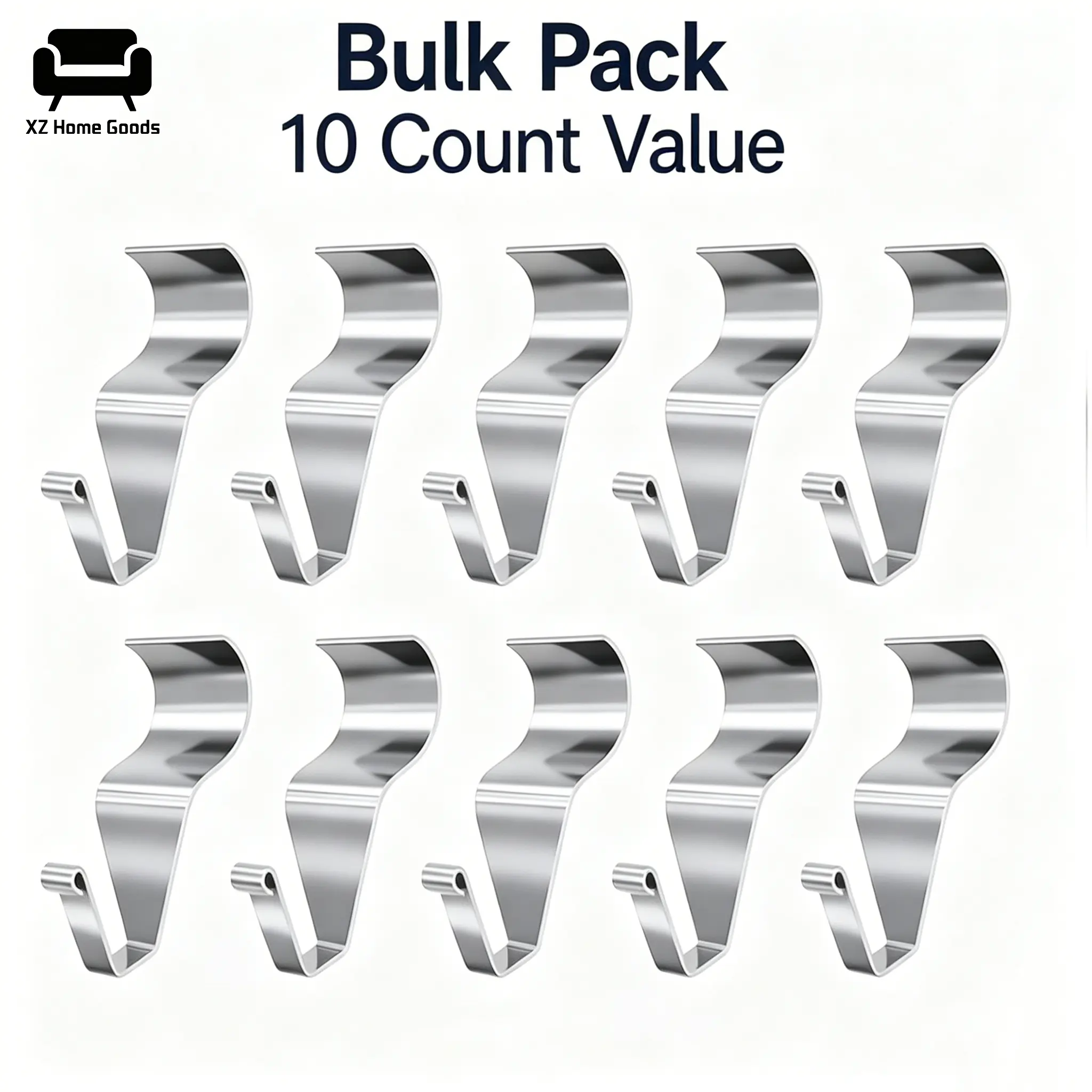 10-Upgraded Models Stainless Steel Vinyl Siding Hooks Set, Heavy-Duty No-Hole Wall Panel Hooks for Outdoor Hanging, Home Organizing