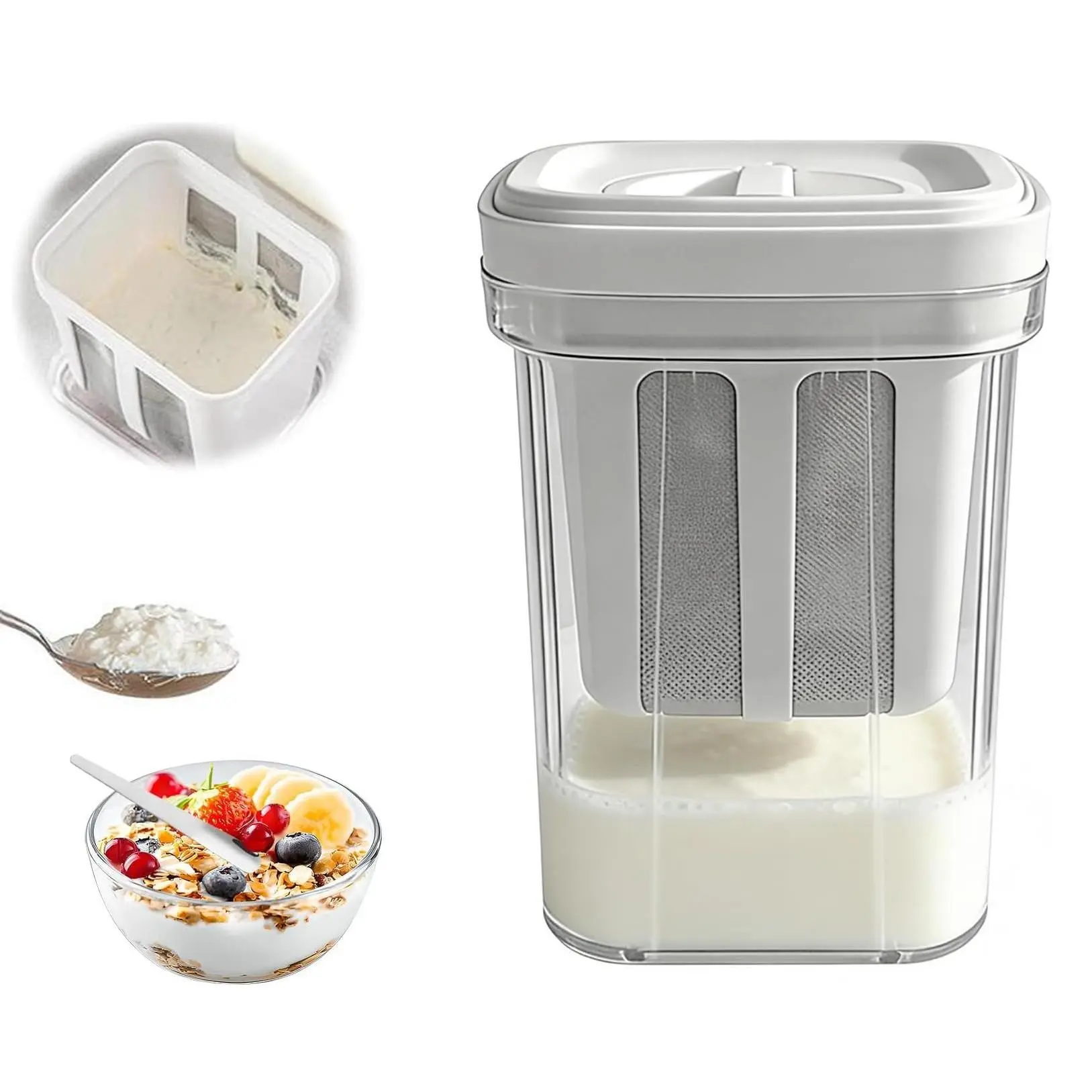 Yogurt Filter, Milkshake filter,Straining cup,Home Milk Separator, Kitchen Essential, Ideal for Homemade Yogurt and Cheese Making, Safe Material, Easy to Use