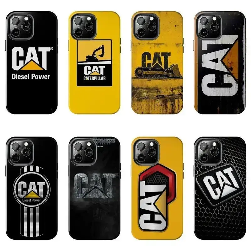 Caterpillar Phone Case - Heavy Machinery Diesel Power Case - Industrial Construction Aesthetic Tough Cover - Suitable for iPhone17 ProMax /16/15/14/13/12/11 Plus for Samsung phones, suitable for both men and women,