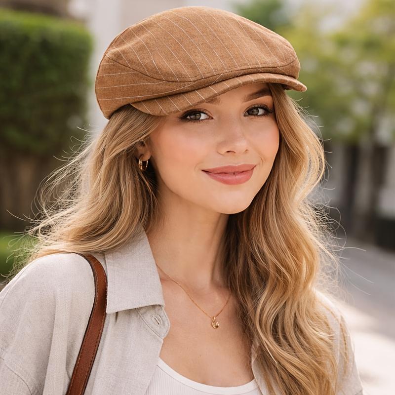 1pc 1pcs Unisex Breathable Linen Newsboy & Driver Cap - Adjustable Strap, Lightweight Petition Cap Suitable for Easter, Weddings, Office & Formal Events