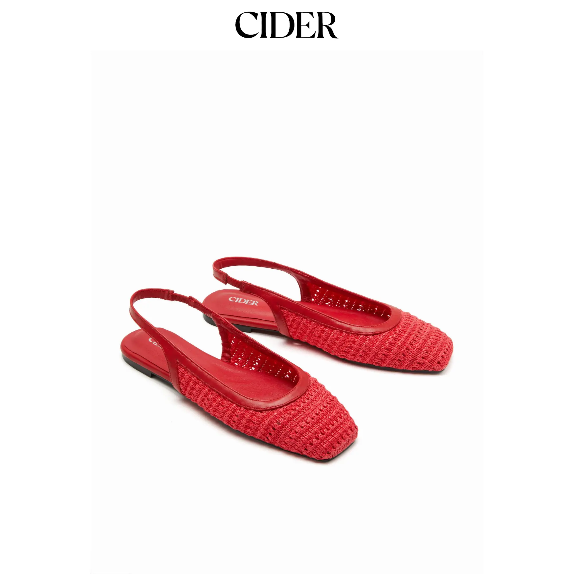 Cider WOVEN SLINGBACK FLATS SohoChic