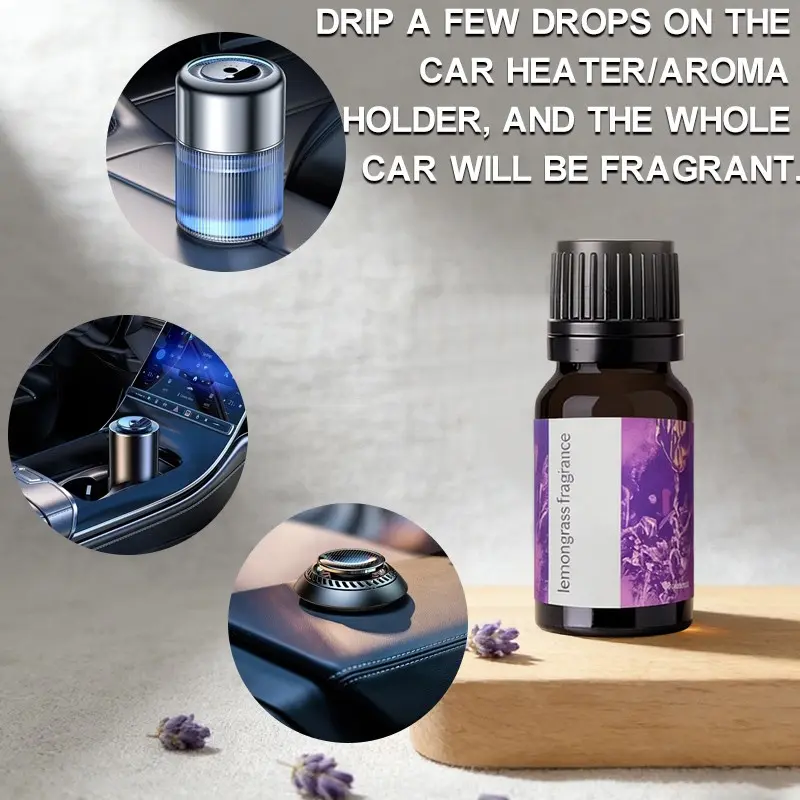 6pcs Car Fragrance Essential Oils, Humidifier Diffuser Refill, 10ML Bottle Gift Set, Home & Vehicle Aromatherapy, Perfect Gift Option
