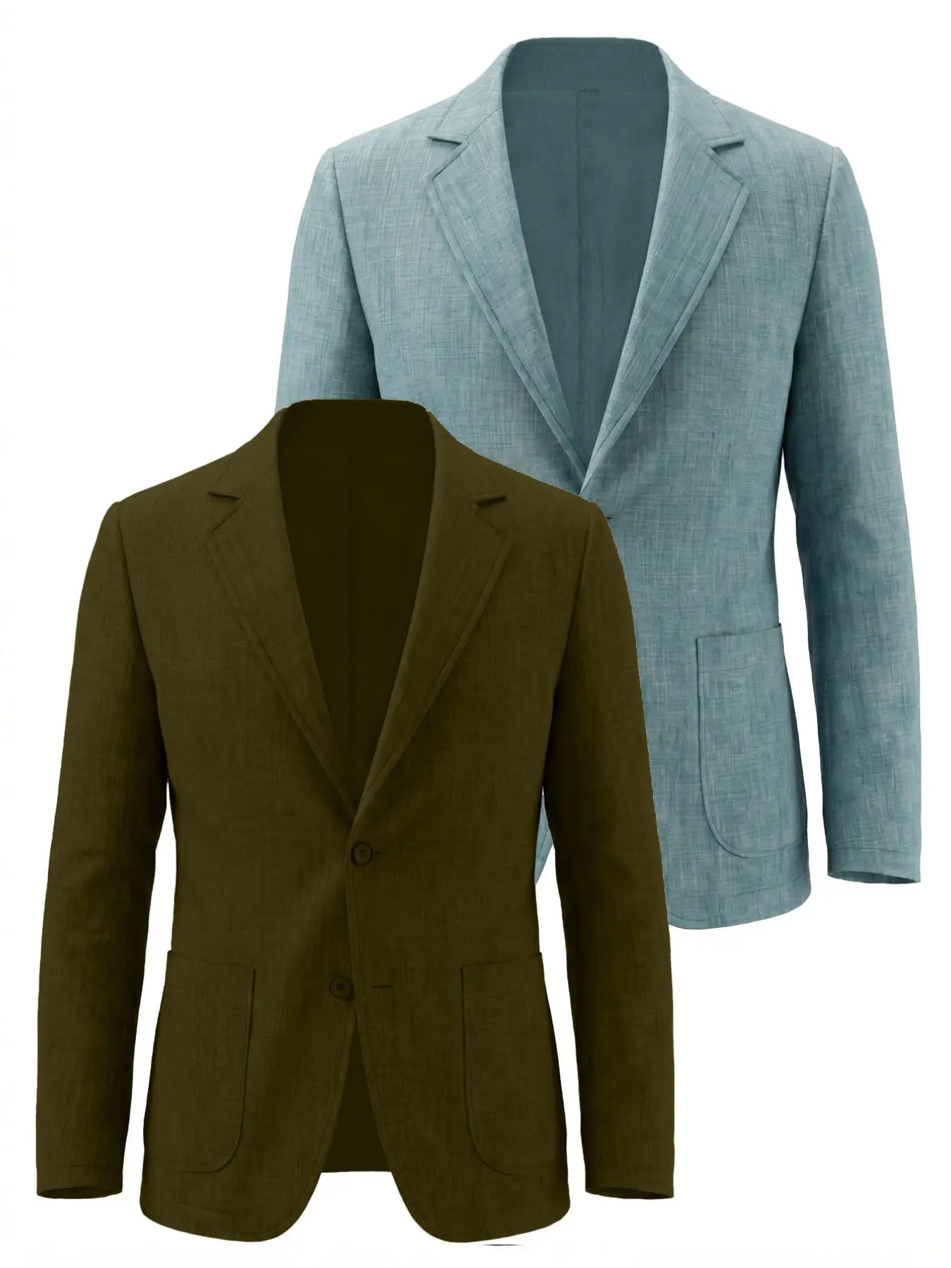 Men's 2-Piece Lightweight Unlined Breathable Solid Casual Blazer, Slim-Fitting Business Suit, Spring Fall Versatile, Commute Date Professional Wear