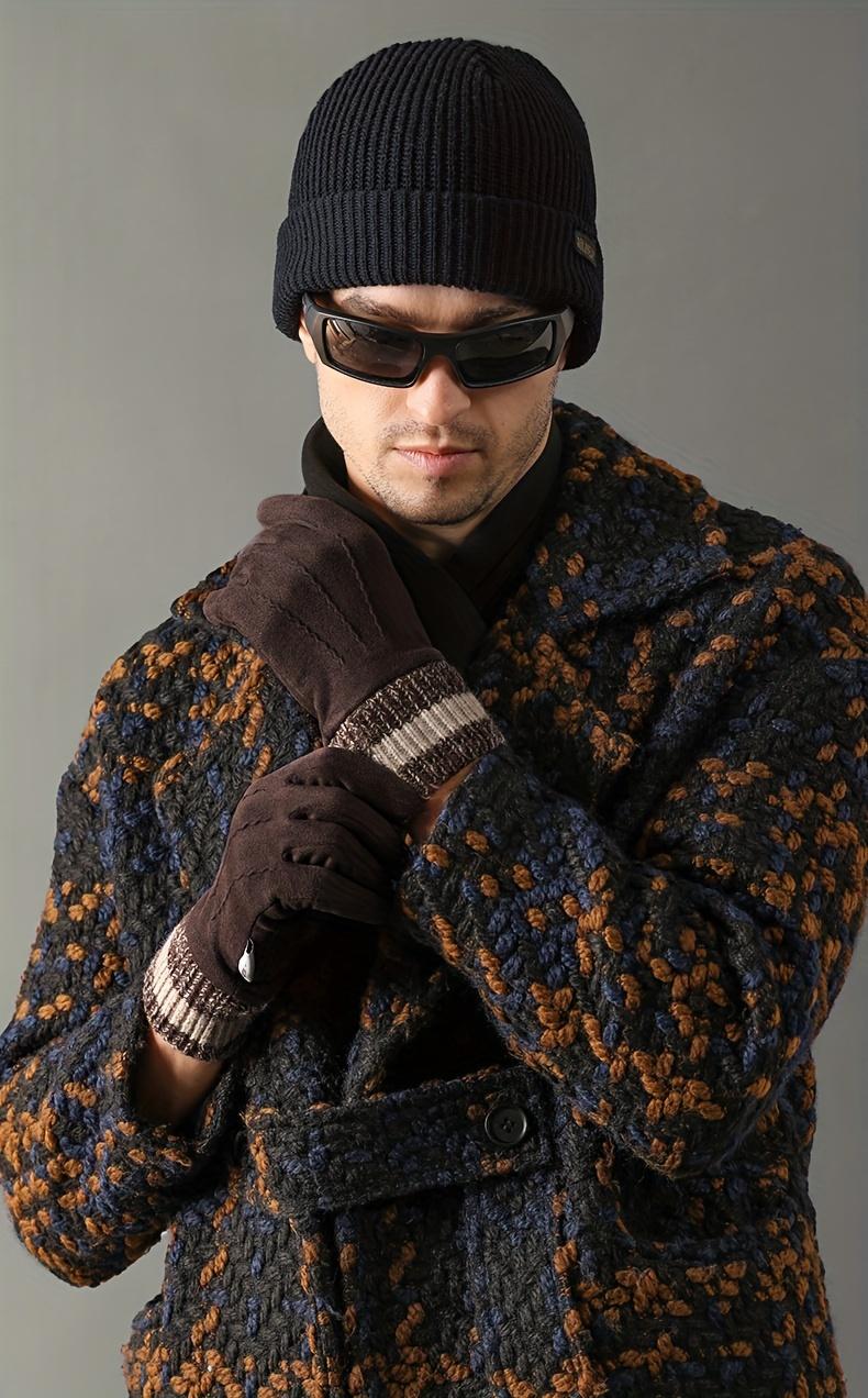 1 Pair of Warm Winter Gloves Unisex - Touchscreen Compatible, Windproof and Cold-Proof Thickened Gloves with Wrist Strap, Reinforced Palm and Fleece Lining - Skiing, Snowboarding, Motorcycle Riding, Smartphone Use, Snow Equipment