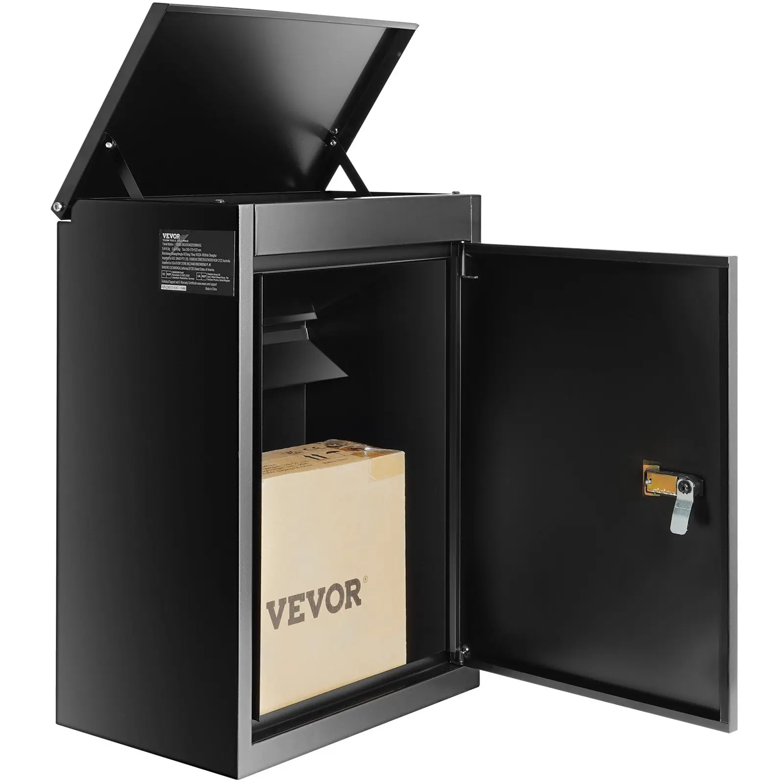 【DealsForYouDays】VEVOR Package Delivery Boxes for Outside 15.4" x 10.6"x 20.5", Galvanized Steel Wall Mount Mailbox with Coded Lock, Anti-Theft Baffle, IPX3 Waterproof Lockable Large Mail Box for Porch, Curbside