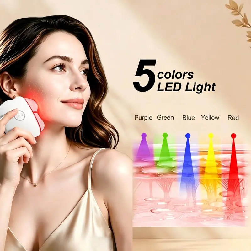 Electric Warm Gua Sha Massage Tool, EMS Lifting Vibration Facial Sculpting Device Home Skin Care SPA
