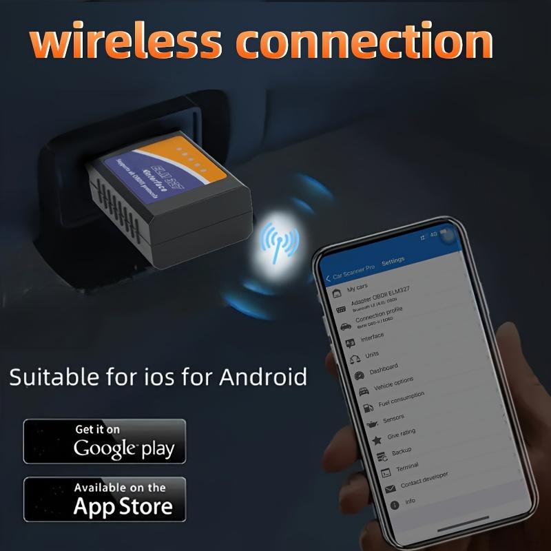 Wireless Obd2 Scanner, Car Diagnostic Tool, Full System Scan & Emission Test, Real-Time Data Analysis Via Android & iOS, No Battery Needed, Durable Design