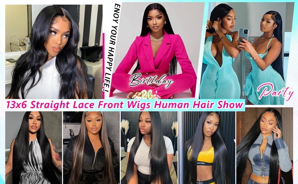 Bone Straight 360 HD Full Lace Frontal Human Hair Wigs For Woman Cheap Brazilian 180% 13x4 13X6 Transparent Lace Front Wig Smooth Pre Plucked 12-36 Inch Bling Hair Wholesale TikTokShopHolidayHaul