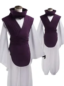 HOLOUN Choso Cosplay Costume Jujutsu JJK Manga Anime Conventions Halloween Outfit Purple Vest Neck Gaiter Belt White Elastic Pants Top