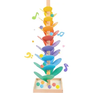 Wooden Marble Run Music Tree Learning Game Montessori Color Sorting Toy Gift for Boys and Girls Ages 3-8fidget toys