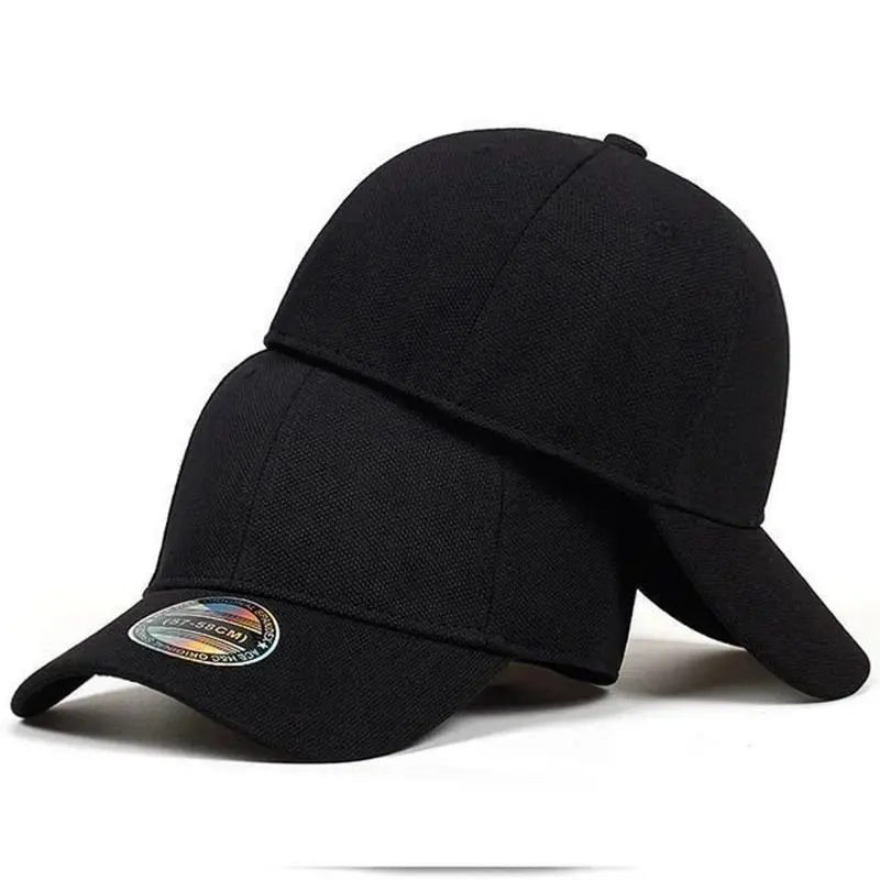 Classic Black Adjustable Unisex Baseball Cap - Minimalist Sports & Outdoor Sun Hat for Everyday Wear, Hats for Women, Accessories For Women, 57Cm To 58Cm, All Seasons, Breathable Fabric, Structured Brim, Plain, Female
