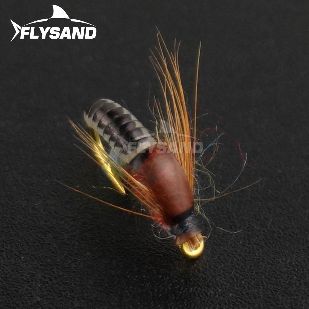 Waterproof Portable Nymph Fly Fishing Lure Set Size 12 Mustard Hook for Trout Realistic Nymph Design Tangle Free Fly Fishing Accessories Essential Freshwater Fly Fishing Combo