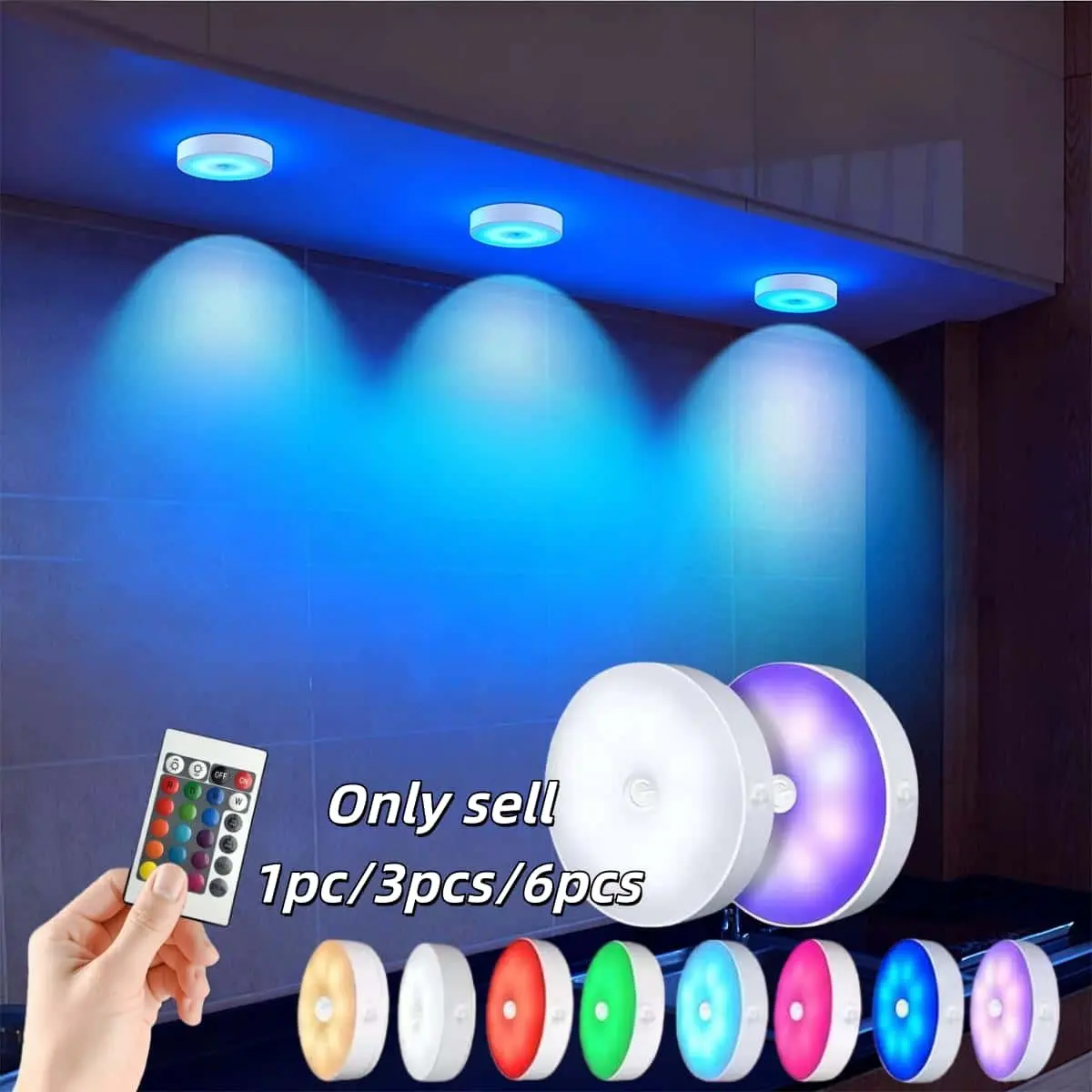 Remote control magnetic eye protection nursery night light, RGBW bedroom LED Wall Light with timer, 2 lighting modes, USB charging with installation accessories, perfect for indoor office wardrobe storage room corridor stairs 1/3/6pcs