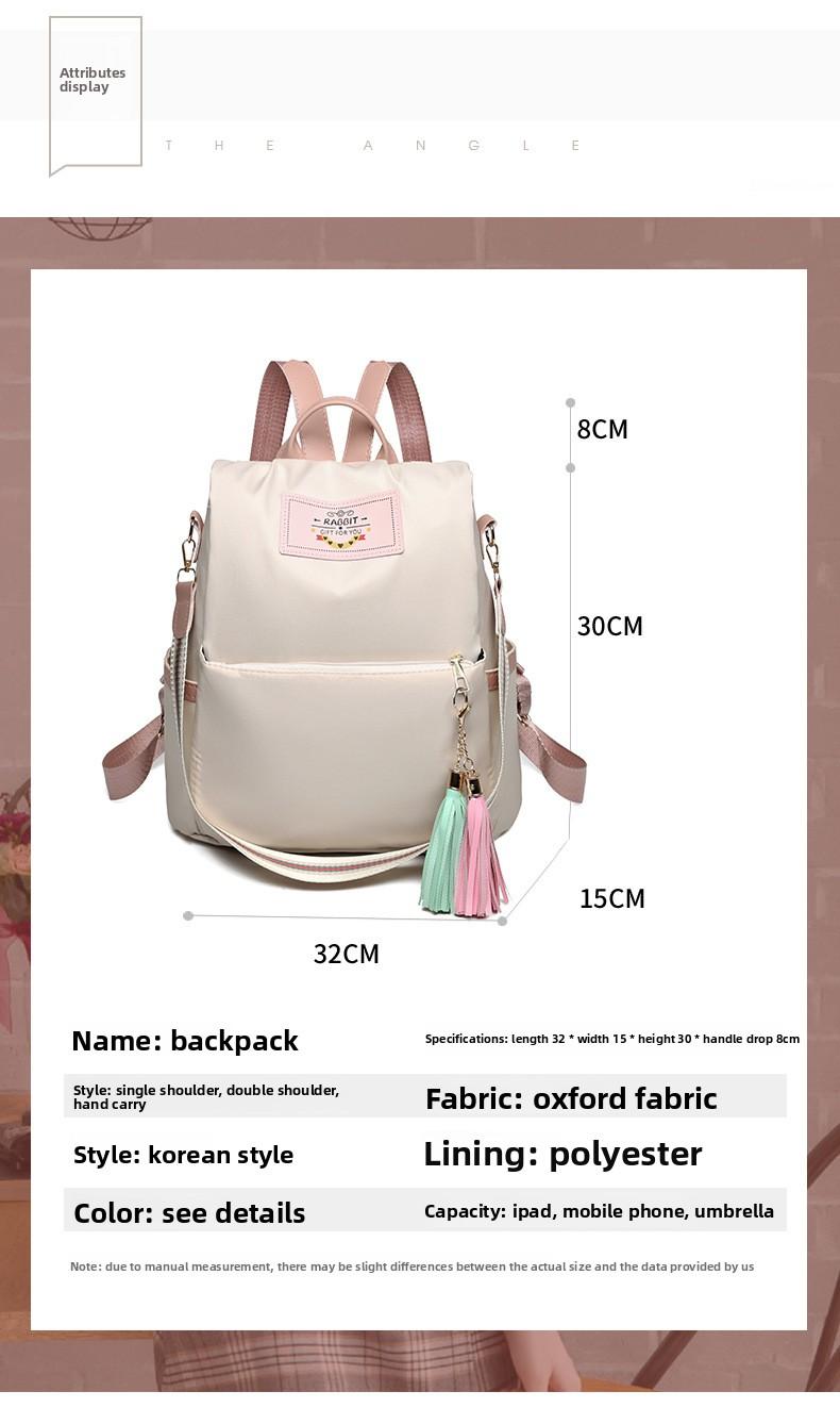 2026 New Korean Style Fashionable Versatile Anti-Theft Student Backpack for Women, Travel Canvas Backpack