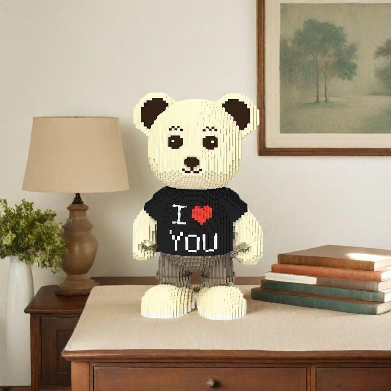 Travel in space Skull bear building block toy boys and girls brain birthday gift ornament space