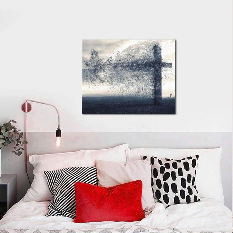 1 Count Jesus Christ Canvas Wall Art Jesus Greets You Welcome Back Window View Sunset Poster Christian Religious Modern Artwork Christ Spiritual Prints Framed Wall Decor For Bedroom Living Room 16x24inch