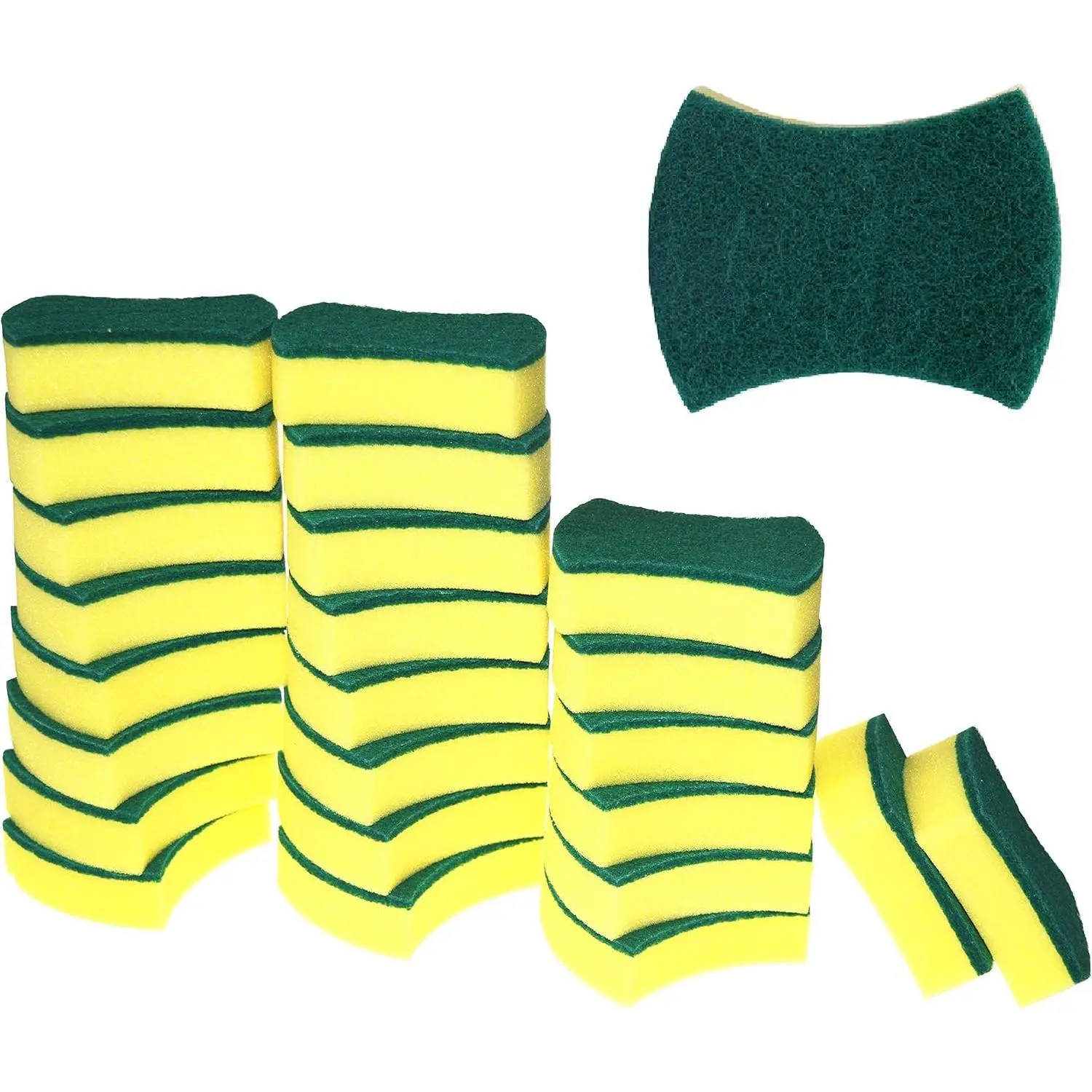 Kitchen Cleaning Sponge,Eco Non-scratch  Dish,Scrub Sponge(Pack of 24)