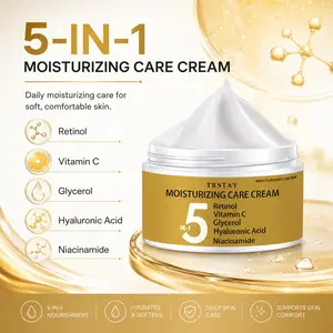 Trstay 5-In-1 Moisturizing Cream with Retinol, VC, Niacinamide, Glycerin, Hyaluronic Acid, Daily Skincare for Softened Skin