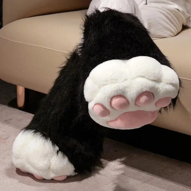 Fursuit Paw Gloves Boots Giant Wearable Wing Accessories Plush Toys Furry Cosplay Cat Bear Shoes Cute Fluffy Animal Manga Party