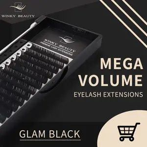Winky Beauty Classic Dense False Eyelashes, Handmade Soft Mink Fiber, Natural Volume Lash Extensions, Mixed Set for Professional Use