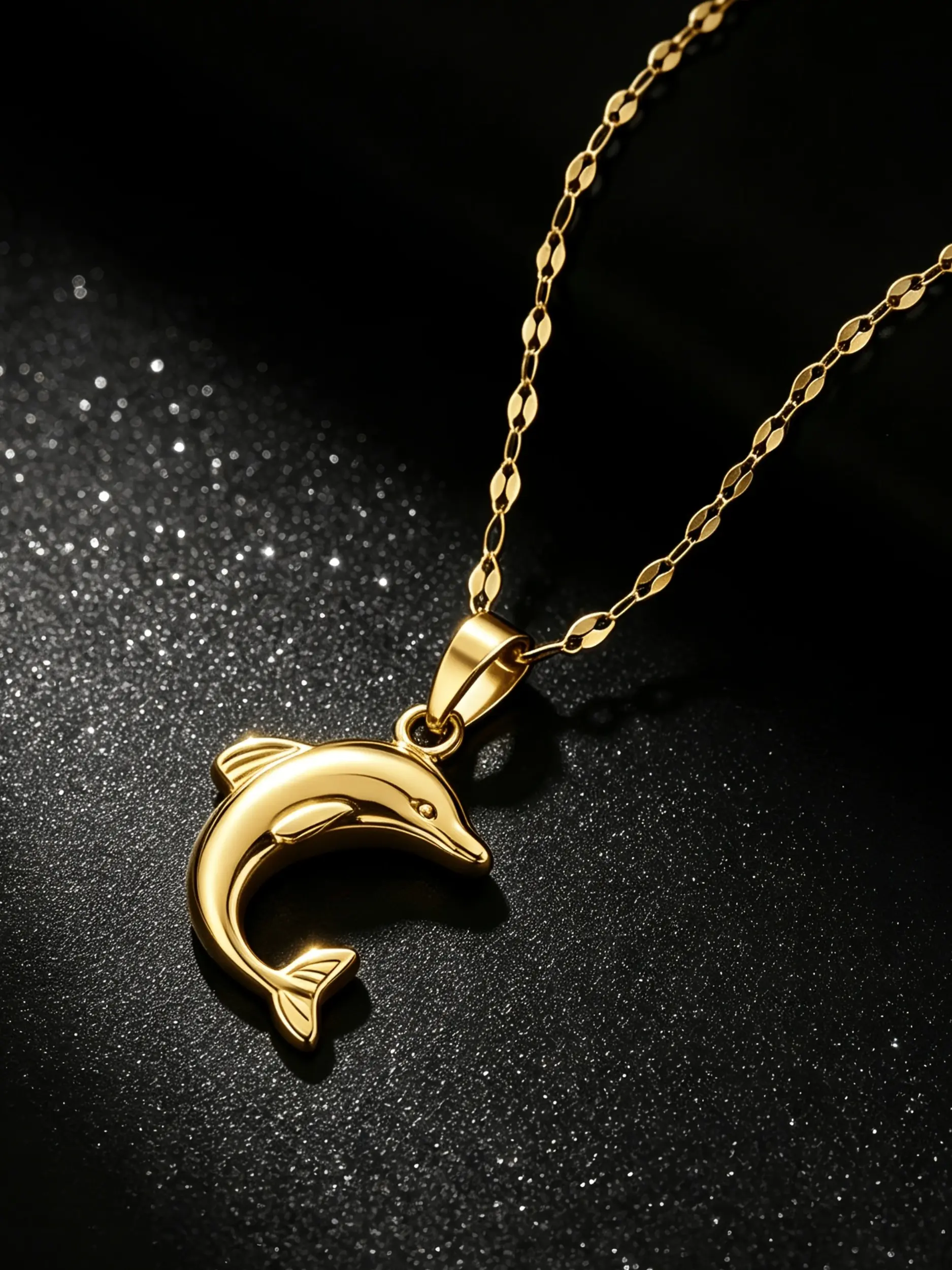 Elegant Dolphin Pendant Necklace, Perfect for Casual Vacations, Ideal Gift for Friends or Brothers, Daily Wear Jewelry Choice