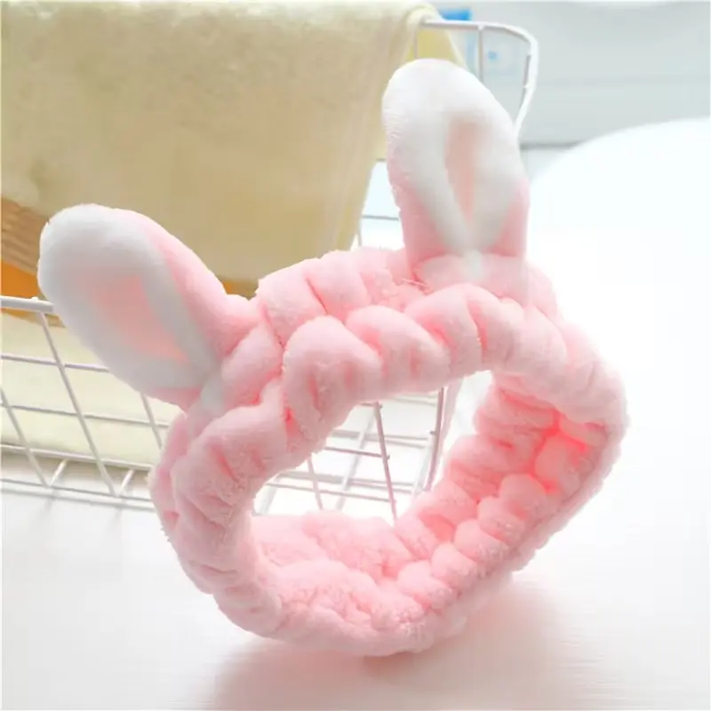 Cute Rabbit Hair Tie, Facial Cleansing, Makeup Accessory, Mask Holder, Hair Organizer, Keep Your Hair Neat and Tidy, Makeup Headband