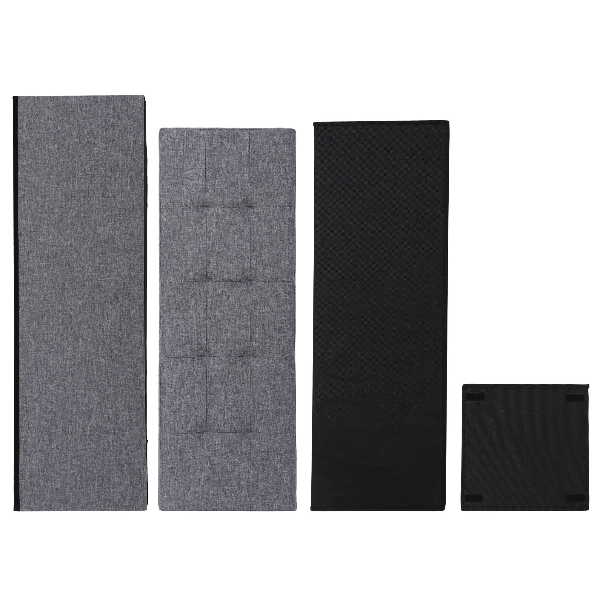 ZENY 43-inch Folding Storage Ottoman Bench Linen Footrest Padded Seat 660lbs Capacity, Gray ZENY 43-inch Folding Storage Ottoman Bench Linen Footrest Padded Seat 660lbs Capacity, Gray