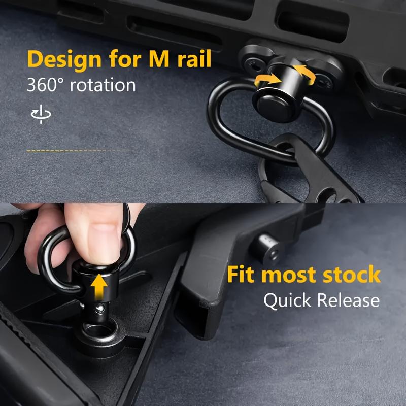 Tactical Gun Sling, 1 Set Adjustable Length Elastic Buffer Gun Sling with 360° Rotation Hook, Universal Adaptation, Outdoor Activities, Sports