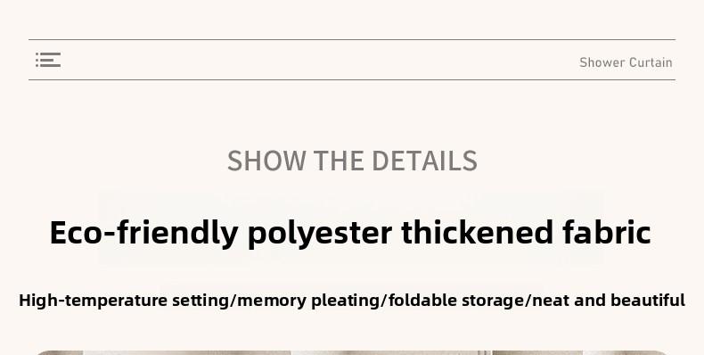 Foldable Magnetic Shower Curtain, Waterproof, Mold-Proof, No Drilling Required, Thickened, Light-Blocking, Partitioning Shower Curtain