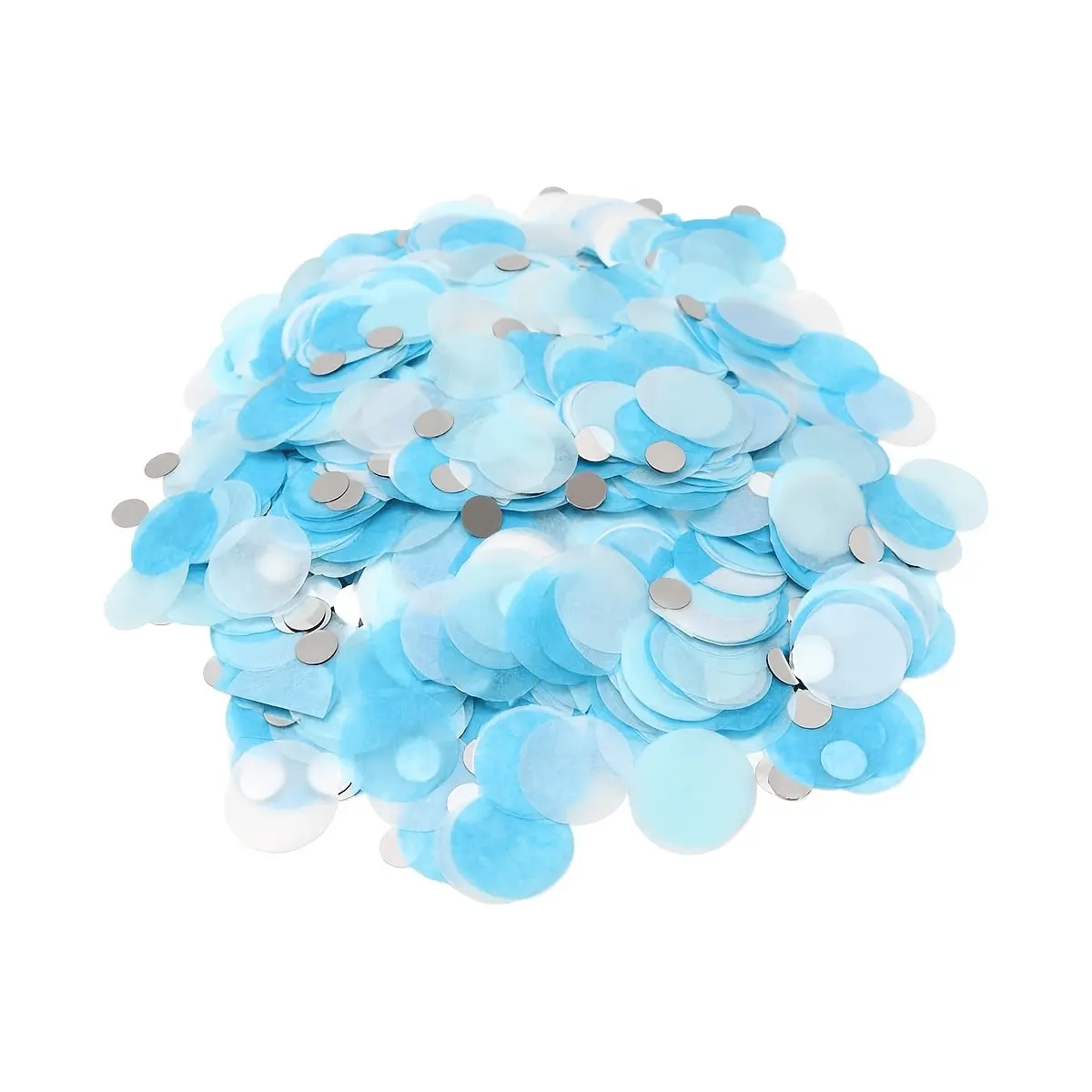 15g Pack Blue Round Confetti, 1 Inch Multicolor Paper Scraps, Perfect for Birthday, Wedding, Anniversary, Shower, Engagement, Gender Reveal Party Decorations