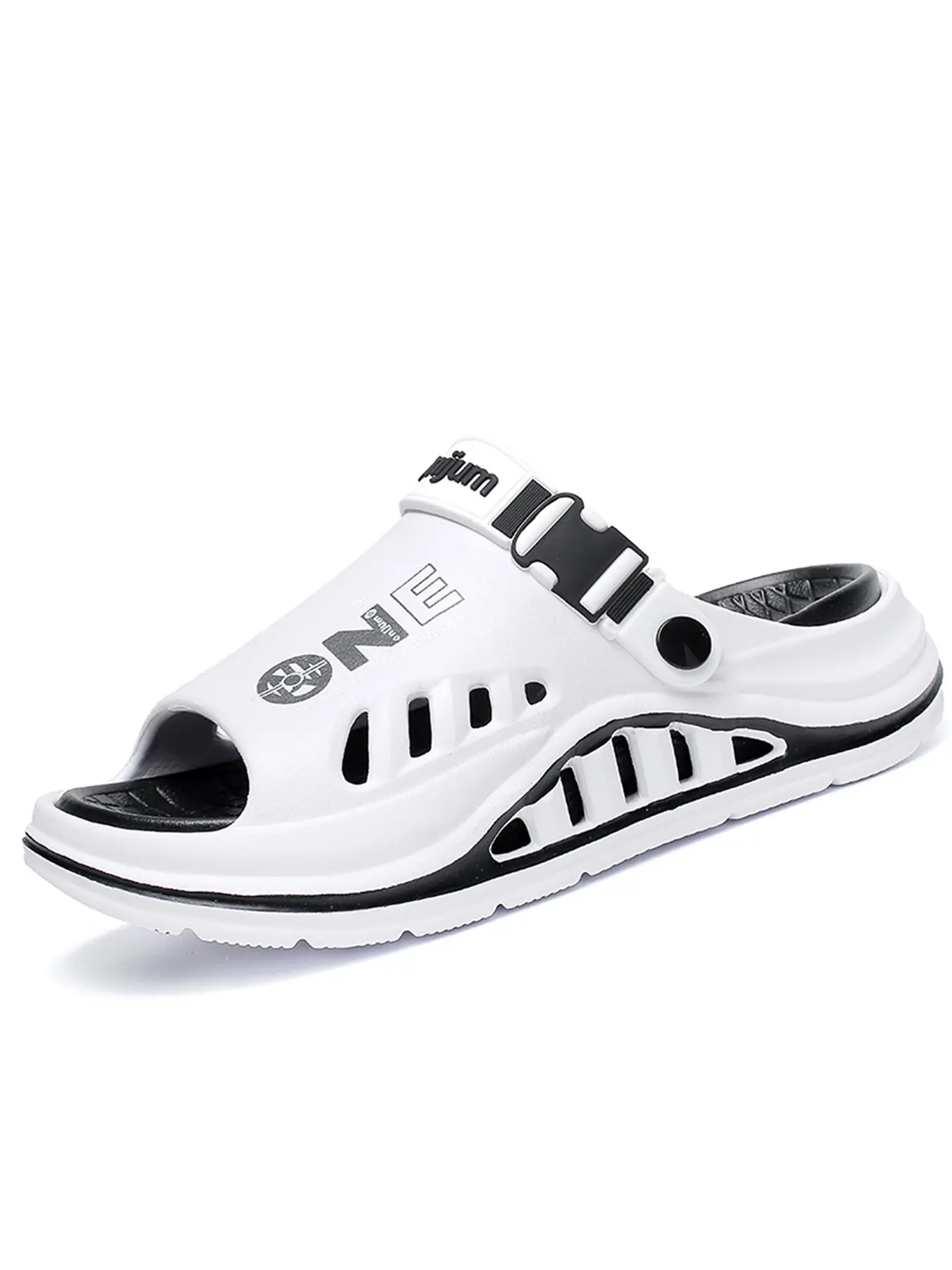 Men's Home Slippers, Summer Breathable Open Design, Flexible Sole, Anti-Slip Durable, Indoor Daily Use, Comfortable Footwear