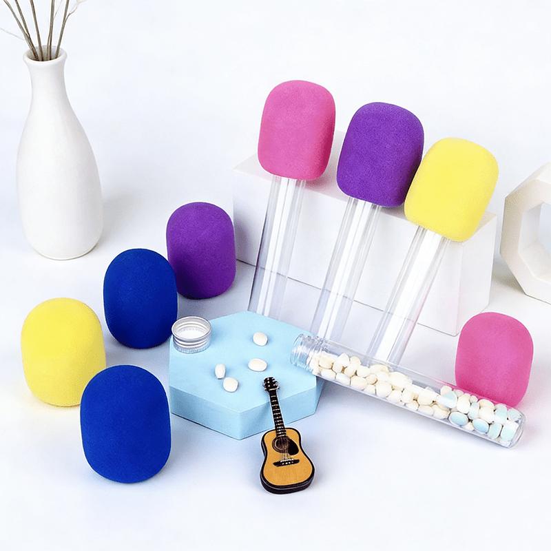 For Music Themed Parties, KTV & Bars, Creative Gift Packing Solution, 8 Pcs Microphone Shape Candy & Party Favor Boxes, With Microphone Cap, Effortlessly Create Music Themed Party, Party Favor Supplies