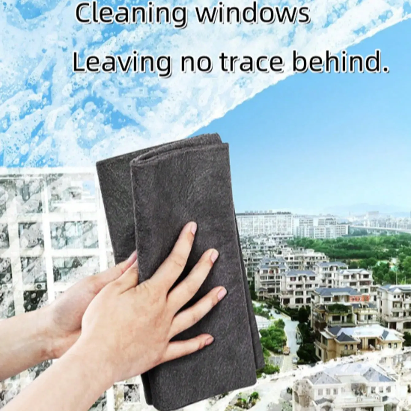 10pcs Kitchen Home Strong Absorbent Oil-Proof Mirror Cleaning Wipes, Large Thick Magic Cloth, No Scratch Cross-Border Bestseller