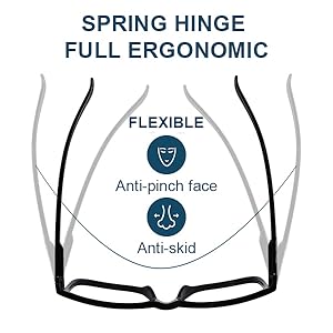 Oversized Square Reading Glasses Men Large Readers Big Face 1.0 1.25 1.5 1.75 2.0 2.25 2.5 2.75 3.0 3.5 4.0 5.0 6.0 (Black, 1.25)