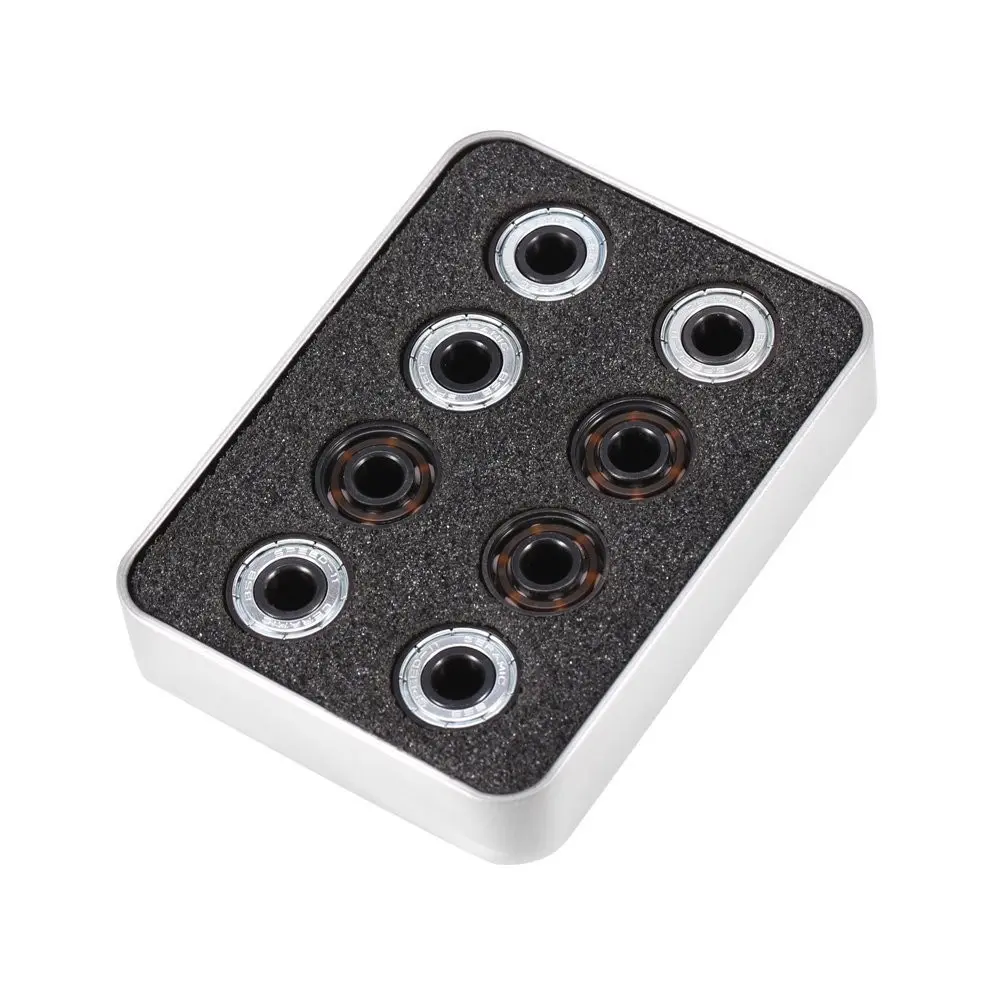 16-Piece High Performance Skateboard Bearings Set, 608 Bearings with Single-Side Ceramic Balls, Durable Precision Designed Speed Bearings for Inline Roller Skates & Skating Shoes