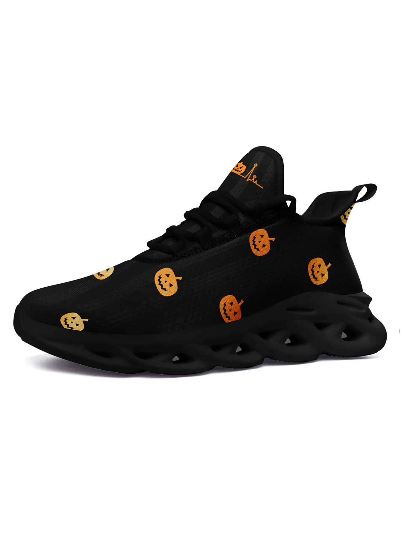 Women Halloween Casual Shoes Unisex Pumpkin Face Print Party Cosplay Street Daily Outdoor Walking Sneakers WIDE FIT PLUS SIZE