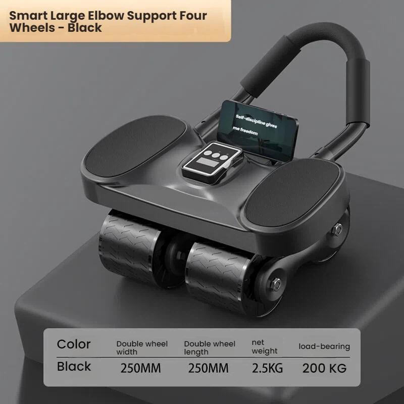 ab roller wheel workout Abdominal Fitness Wheel for Core Muscles Training Automatic Rebound Ab Roller with Timer