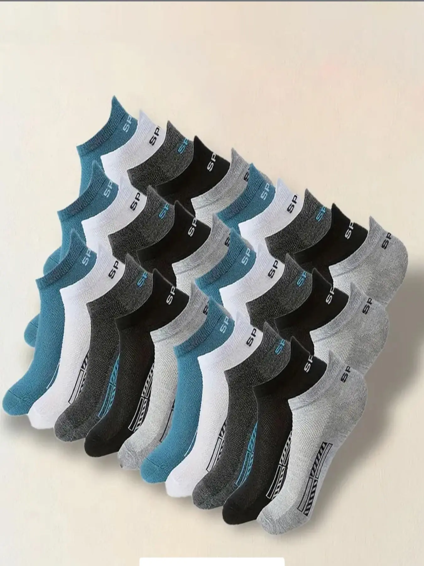Men's Summer Casual Breathable Socks, Anti-Odor Antibacterial, Thin Mesh Short Socks, Low Top Non-Slip Athletic Crew Socks, Comfortable Soft Design