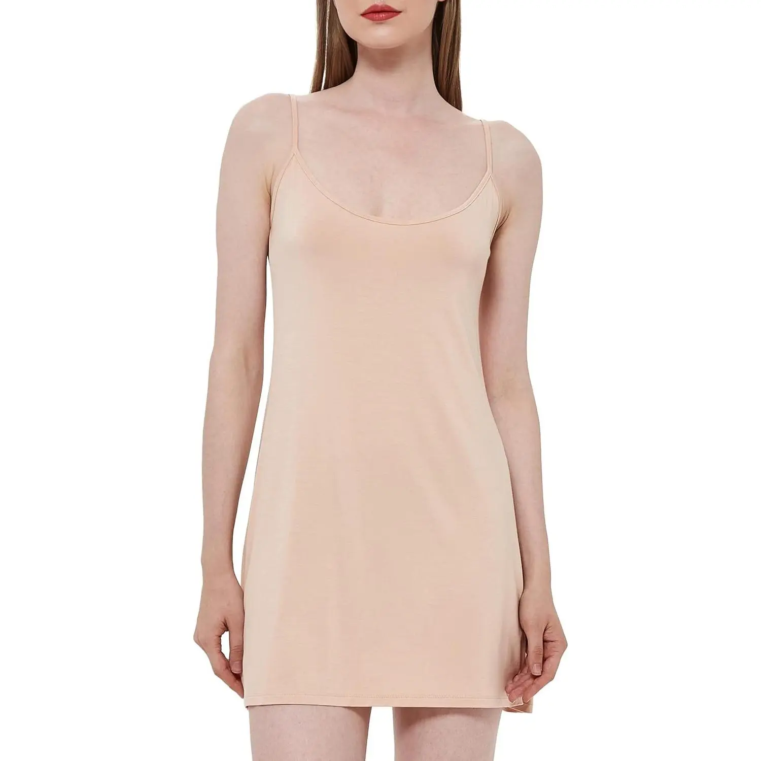 Women's Bamboo Viscose Full Slips for Under Dresses Cami Slip Dress | Lightweight, Anti Static, Adjustable Spaghetti Straps, Silky Soft, Moisture-Wicking, Perfect for Sheer Dresses